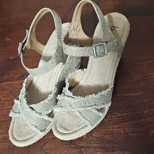 B.O.C Tan Boho Wedge Sandals